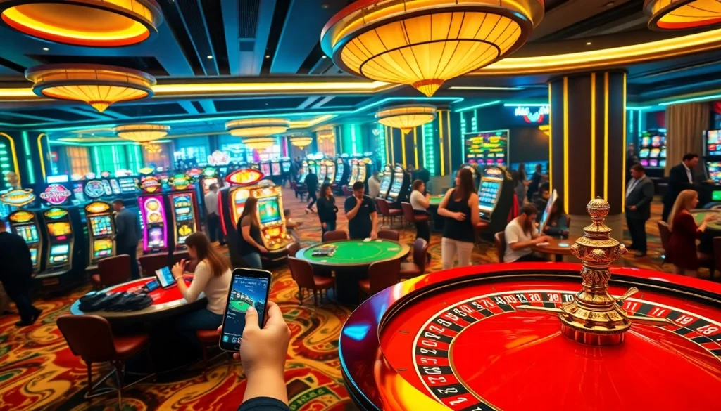 The 98win app empowers players to enjoy thrilling casino experiences directly from their mobile devices, featuring poker tables and slot machines.